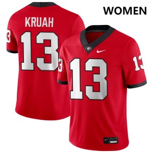 AJ Kruah UGA Limited College Football #13 Women Jersey - Red