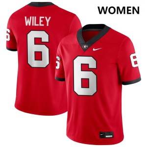 CJ Wiley UGA Women's 2025-26 College Football #6 Jerseys - Red
