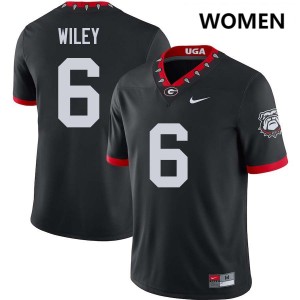 CJ Wiley UGA Bulldogs Women's #6 2025 College Football Jersey - 100th Anniversary Black