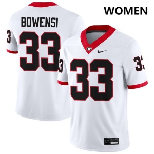 Chauncey Bowens UGA Women's College Football 2025-26 #33 Jerseys - White