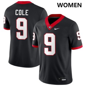 Chris Cole Dawgs College Football Women's Game #9 Jersey - Black