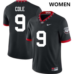 Chris Cole UGA Bulldogs #9 College Football Player Women Jersey - 100th Anniversary Black