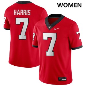 Daniel Harris Dawgs College Football Women 2025-26 #7 Jerseys - Red