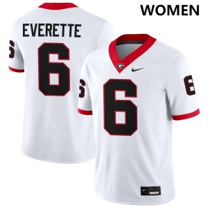 Daylen Everette UGA Women College Football #6 Stitched Jersey - White