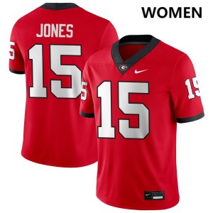 Demello Jones Georgia Bulldogs 2025-26 #15 College Football Women's Jerseys - Red