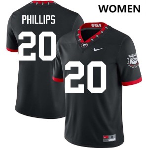 Dwight Phillips Jr. UGA Women Player #20 College Football Jersey - 100th Anniversary Black