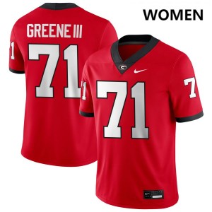Earnest Greene III Georgia Bulldogs Alumni Women #71 College Football Jersey - Red