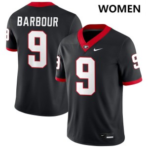 Ethan Barbour Go Dawgs #9 Replica Womens College Football Jerseys - Black
