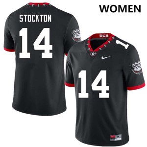 Gunner Stockton Go Dawgs College Football #14 2025-26 Mens Jerseys - 100th Anniversary Black