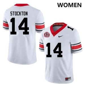 Gunner Stockton Dawgs #14 College Football Men's Replica Jersey - 40th Anniversary White