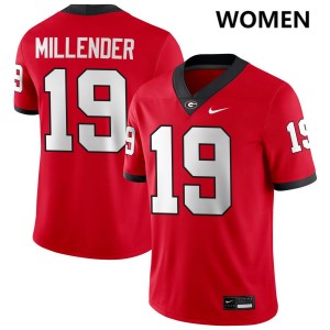 Hezekiah Millender Georgia Women Stitched #19 College Football Jersey - Red