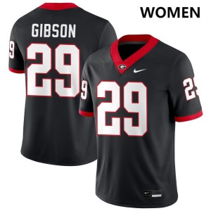 Isaiah Gibson University of Georgia Women Replica College Football #29 Jersey - Black