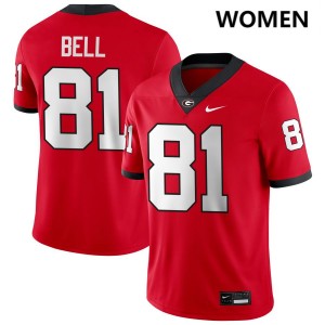 Jeremy Bell UGA Bulldogs College Football Womens 2025 #81 Jerseys - Red