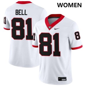 Jeremy Bell University of Georgia #81 Womens High School College Football Jersey - White
