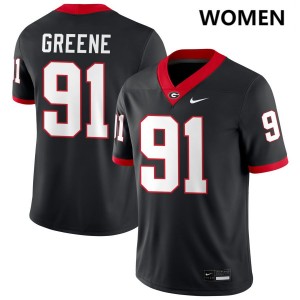 Justin Greene Dawgs Game Women #91 College Football Jerseys - Black