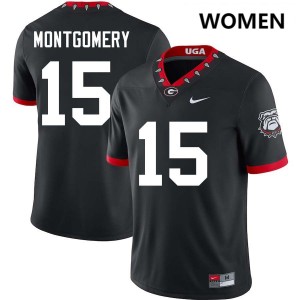 Ryan Montgomery UGA Bulldogs Womens College Football #15 Player Jersey - 100th Anniversary Black