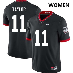 Talyn Taylor UGA Women's College Football #11 Stitched Jersey - 100th Anniversary Black