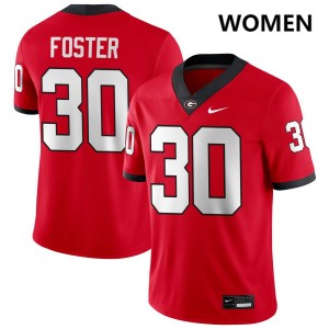 Terrell Foster University of Georgia College Football University #30 Women's Jerseys - Red
