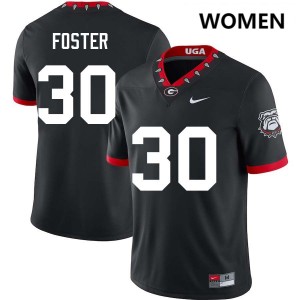 Terrell Foster UGA College Football University #30 Women's Jersey - 100th Anniversary Black
