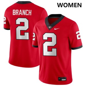 Zion Branch Go Dawgs #2 College Football Stitched Womens Jerseys - Red