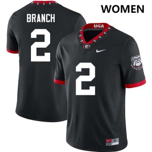 Zion Branch UGA #2 Women's College Football 2025-26 Jerseys - 100th Anniversary Black