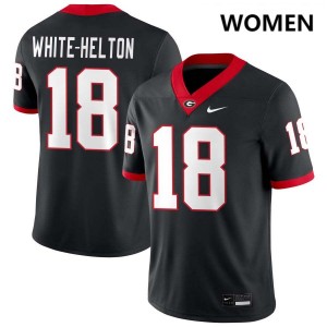 Sacovie White-Helton Georgia #18 Womens 2025 College Football Jerseys - Black