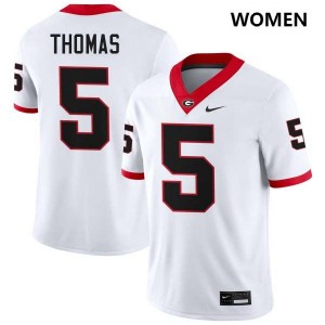 Noah Thomas UGA Bulldogs NCAA #5 College Football Women Jersey - White
