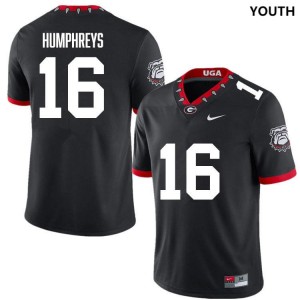 London Humphreys Go Dawgs Youth #16 High School College Football Jersey - 100th Anniversary Black