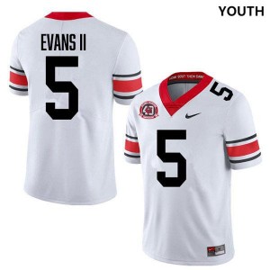 Anthony Evans III Georgia Bulldogs College Football #5 High School Youth Jersey - 40th Anniversary White