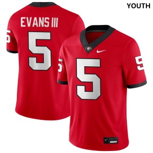Anthony Evans III Go Dawgs Youth College Football 2025 #5 Jerseys - Red