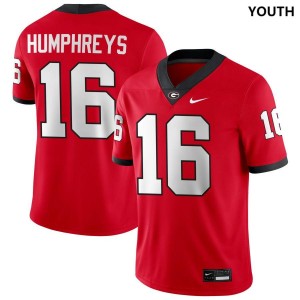 London Humphreys UGA Bulldogs #16 NCAA College Football Youth Jersey - Red