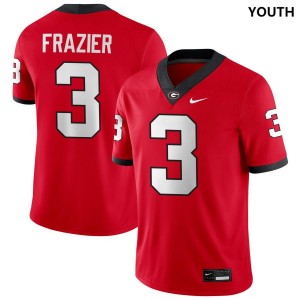 Nate Frazier Georgia Bulldogs #3 College Football Embroidery Youth Jerseys - Red