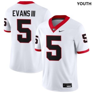 Anthony Evans III Go Dawgs College Football 2025 Youth #5 Jerseys - White