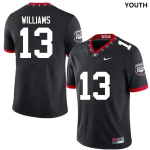 Mykel Williams UGA University #13 Youth College Football Jersey - 100th Anniversary Black