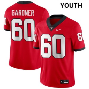 Beau Gardner University of Georgia NCAA #60 College Football Youth Jerseys - Red