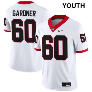 Beau Gardner UGA Bulldogs High School #60 College Football Youth Jerseys - White