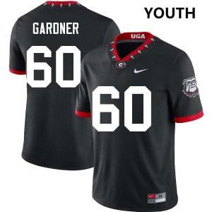 Beau Gardner University of Georgia Youth College Football #60 Stitched Jersey - 100th Anniversary Black