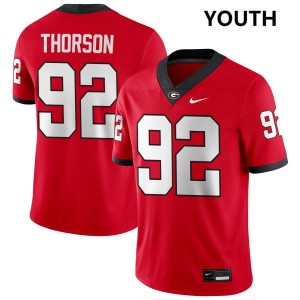 Brett Thorson Go Dawgs Youth Alumni #92 College Football Jerseys - Red