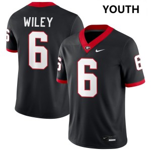 CJ Wiley Dawgs College Football Stitched #6 Youth Jersey - Black