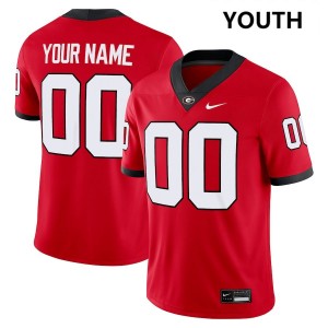 Custom University of Georgia #00 Limited College Football Youth Jerseys - Red