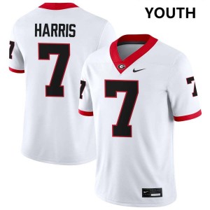 Daniel Harris Georgia College Football Youth #7 Stitched Jersey - White