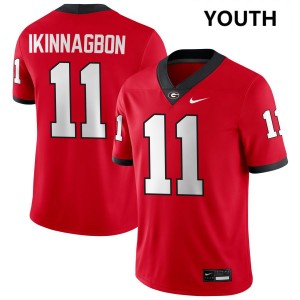 Darren Ikinnagbon Dawgs Youth #11 College Football Alumni Jersey - Red