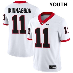 Darren Ikinnagbon Go Dawgs #11 Limited Youth College Football Jerseys - White