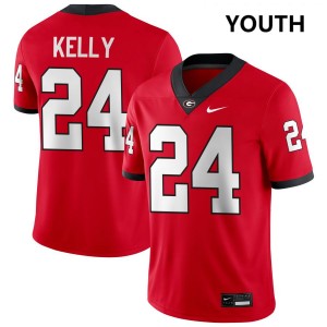 Dominick Kelly UGA #24 Stitched Youth College Football Jerseys - Red