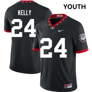 Dominick Kelly Georgia Bulldogs College Football 2025-26 #24 Youth Jersey - 100th Anniversary Black