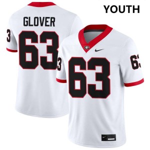 Dontrell Glover UGA Youth #63 College Football Stitched Jerseys - White
