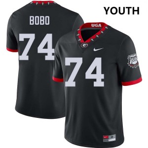 Drew Bobo Georgia Bulldogs Replica #74 College Football Youth Jersey - 100th Anniversary Black