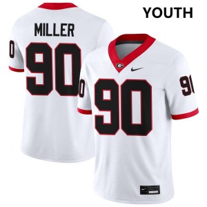 Drew Miller University of Georgia Youth University #90 College Football Jerseys - White