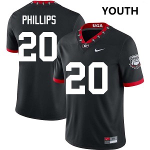 Dwight Phillips Jr. Georgia Bulldogs Alumni College Football #20 Youth Jersey - 100th Anniversary Black