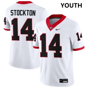 Gunner Stockton Dawgs Mens High School College Football #14 Jersey - White